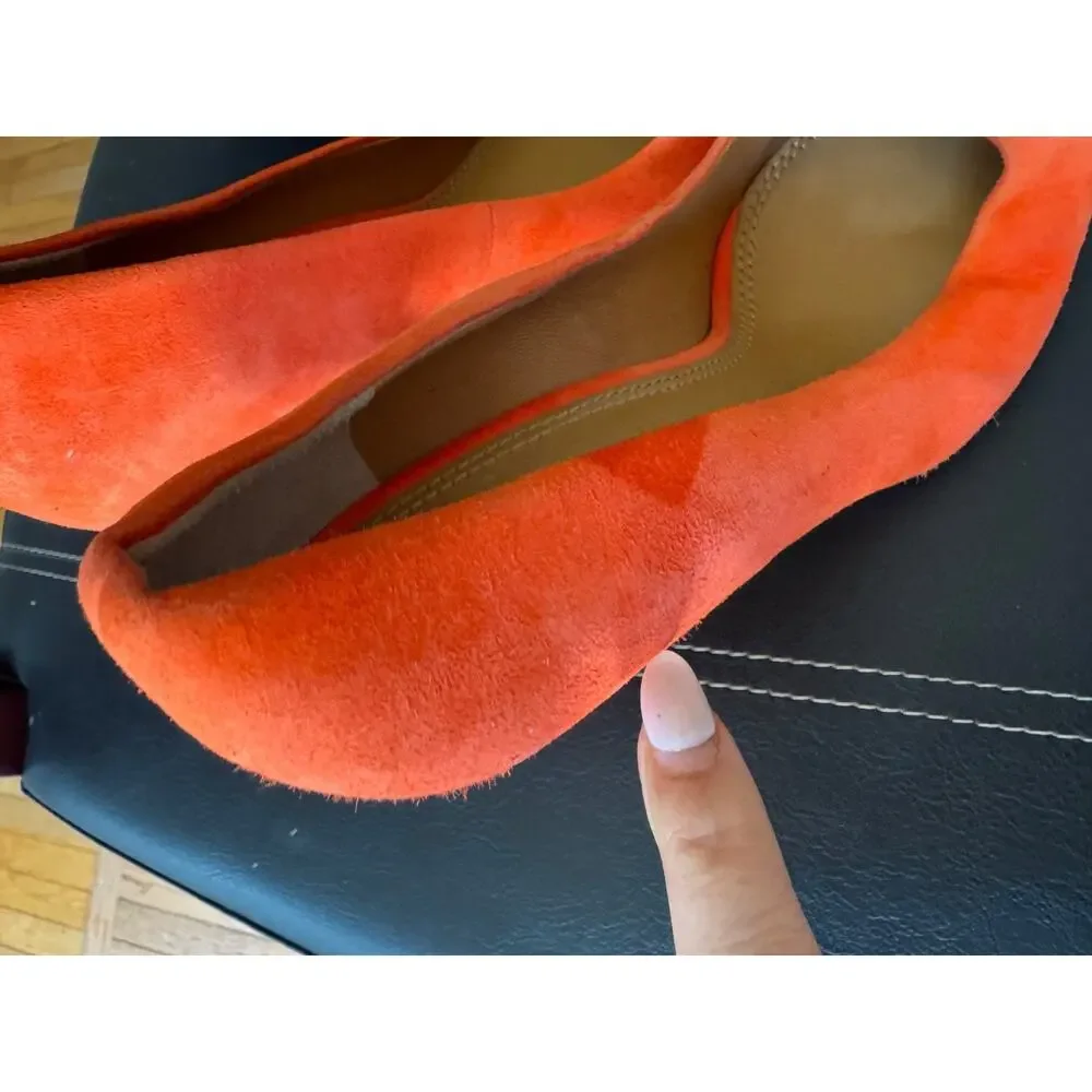Tory Burch ORANGE SUEDE Elena pump HEEL 6.5 (900